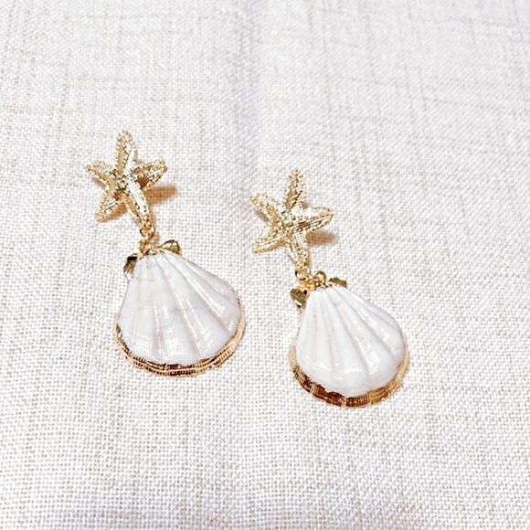 Starfish dangle earrings N167 - Picture 2 of 6